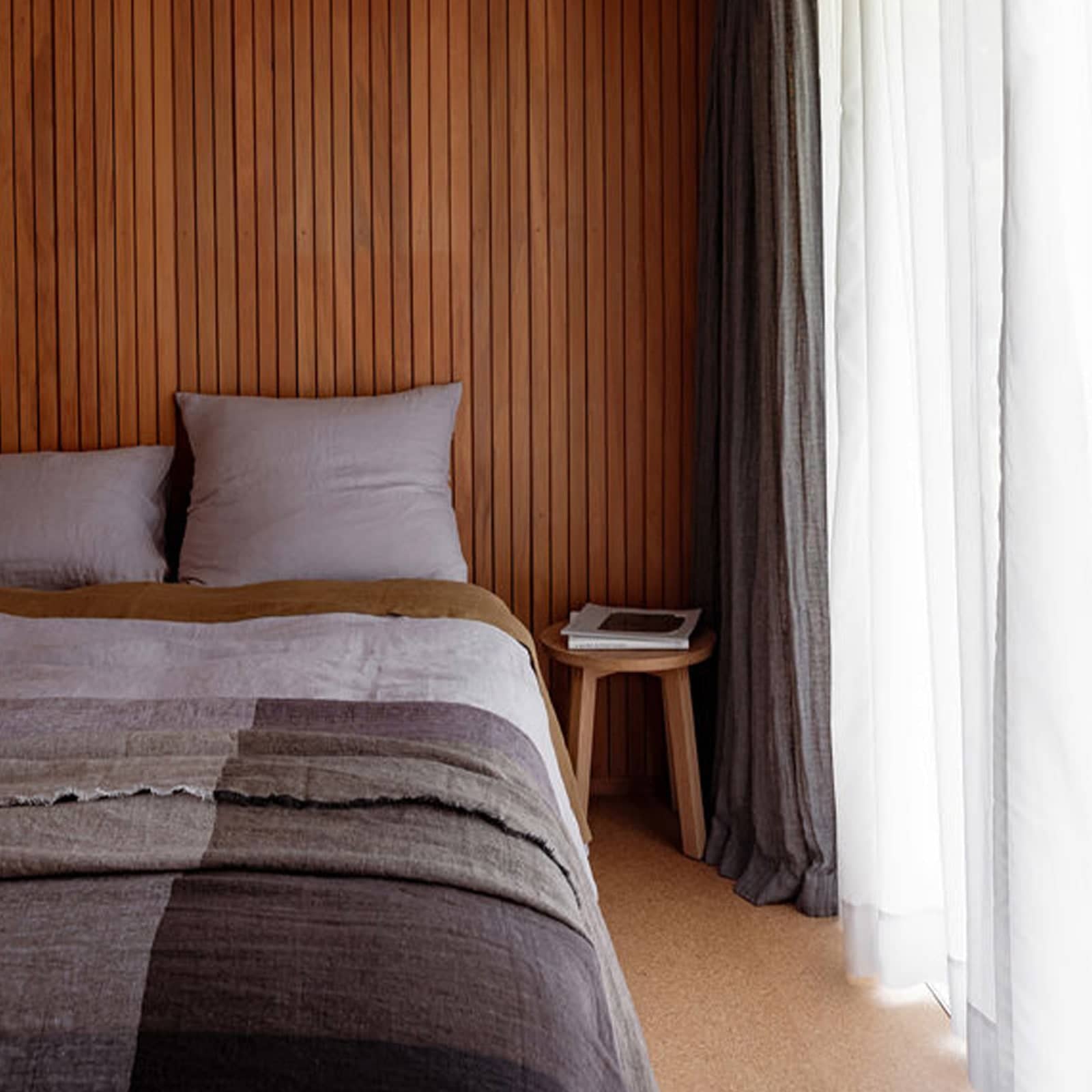 Morandi Queen Bedspread - Shiitake/Multi