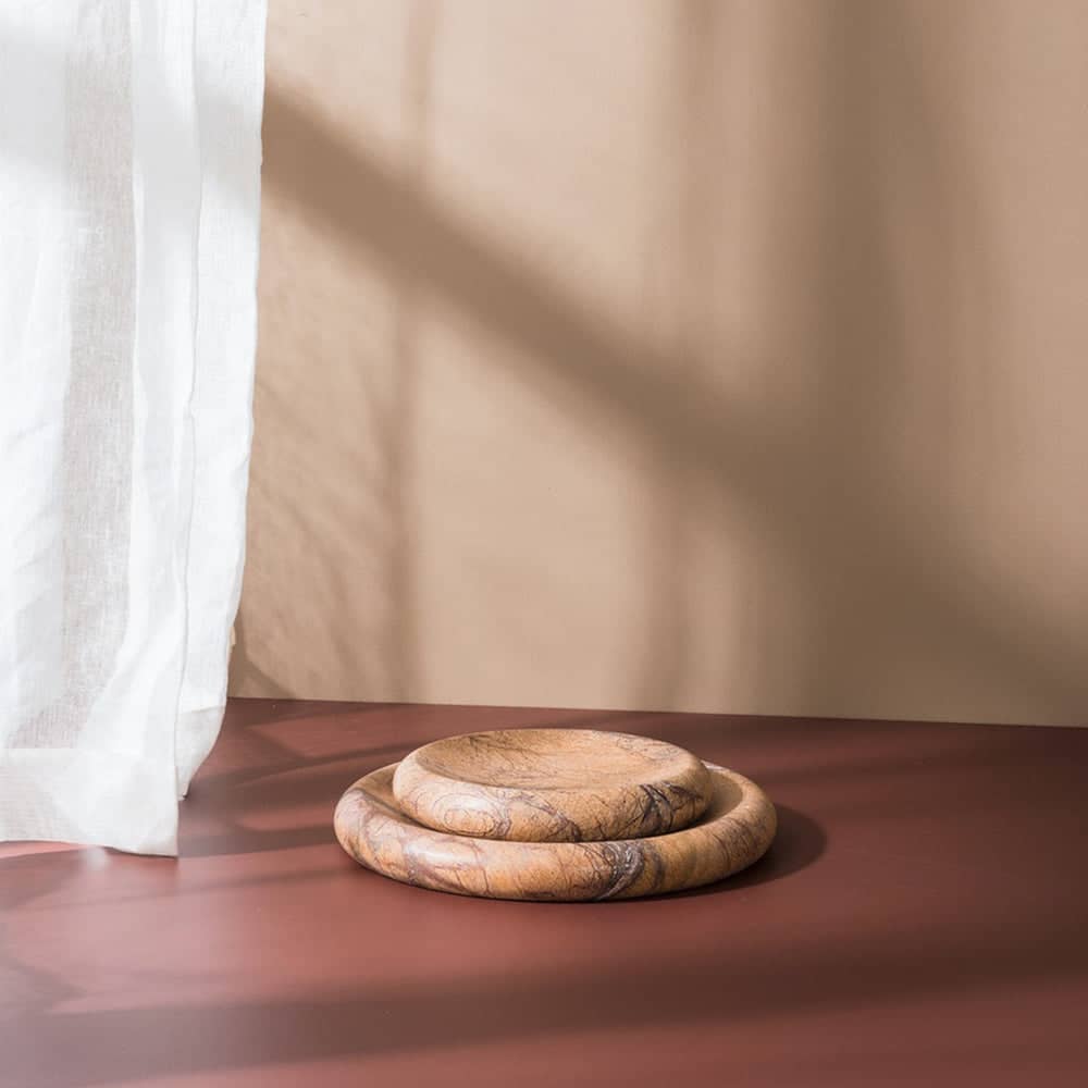 Mesa Tray - Forest Brown Marble