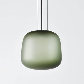AB Large Pendant - Frosted Smoke Grey/Green