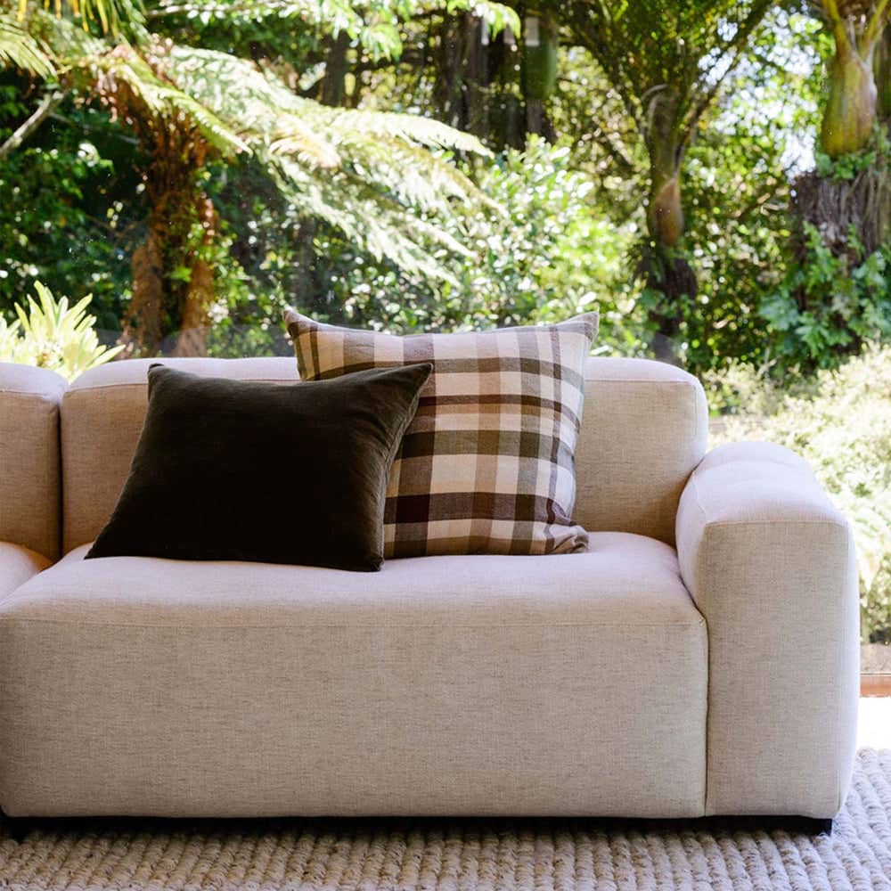 Cotton Velvet Cushion - Ivy