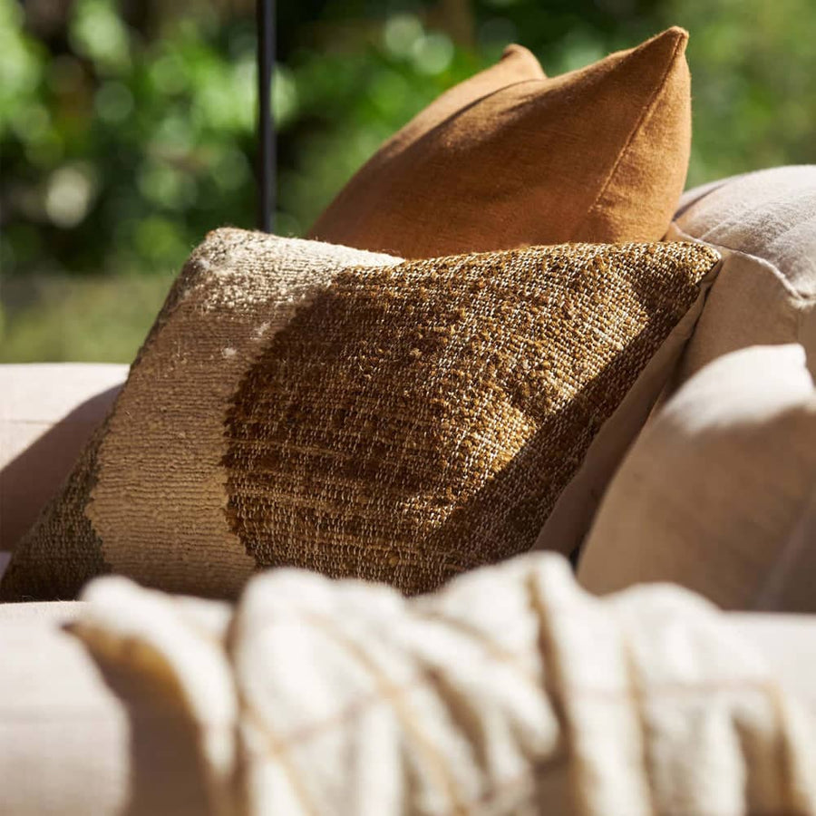 Shoal Handwoven Cushion - Bronze/Multi