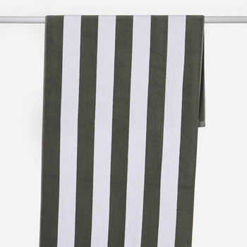 Stripe Beach Towel - Olive/White