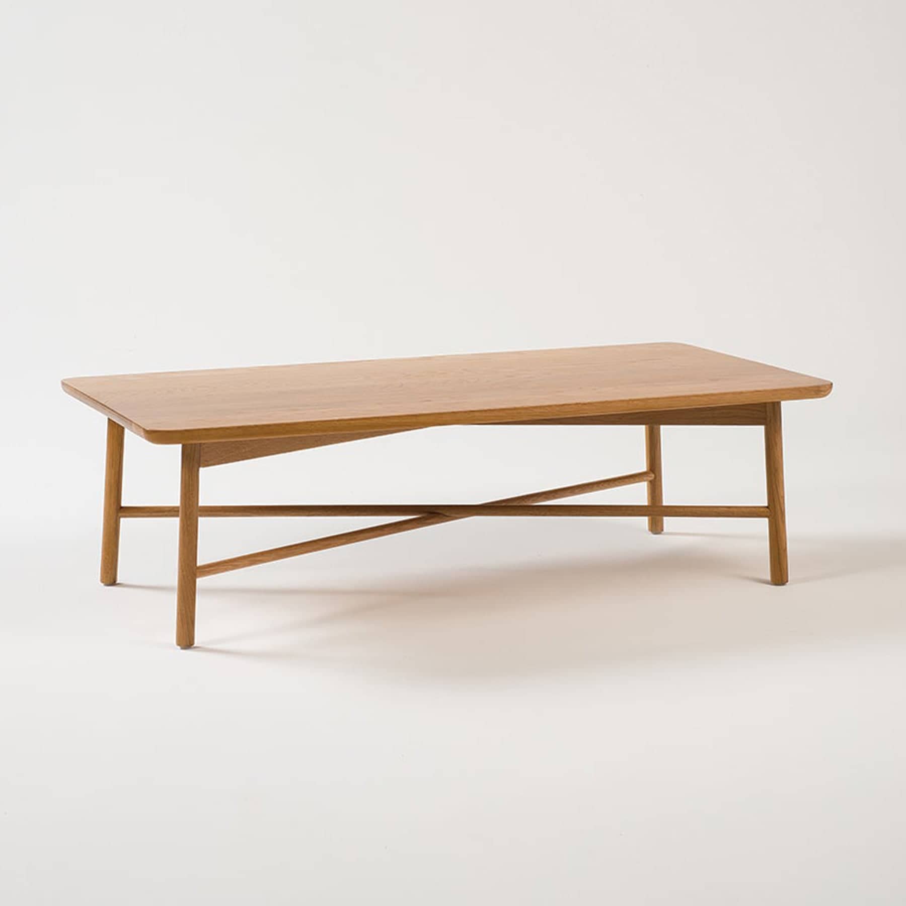 Radial Rectangular Coffee Table - Oak