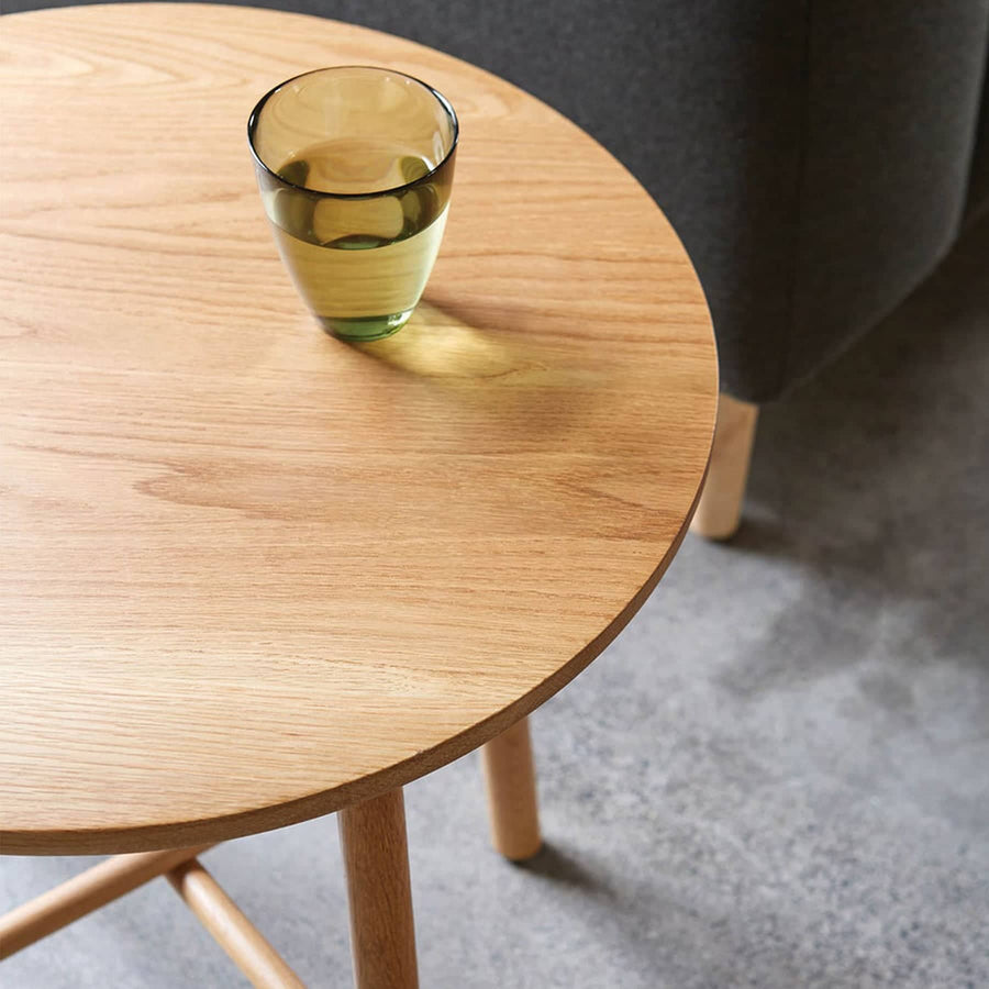 Radial Round Side Table - Oak