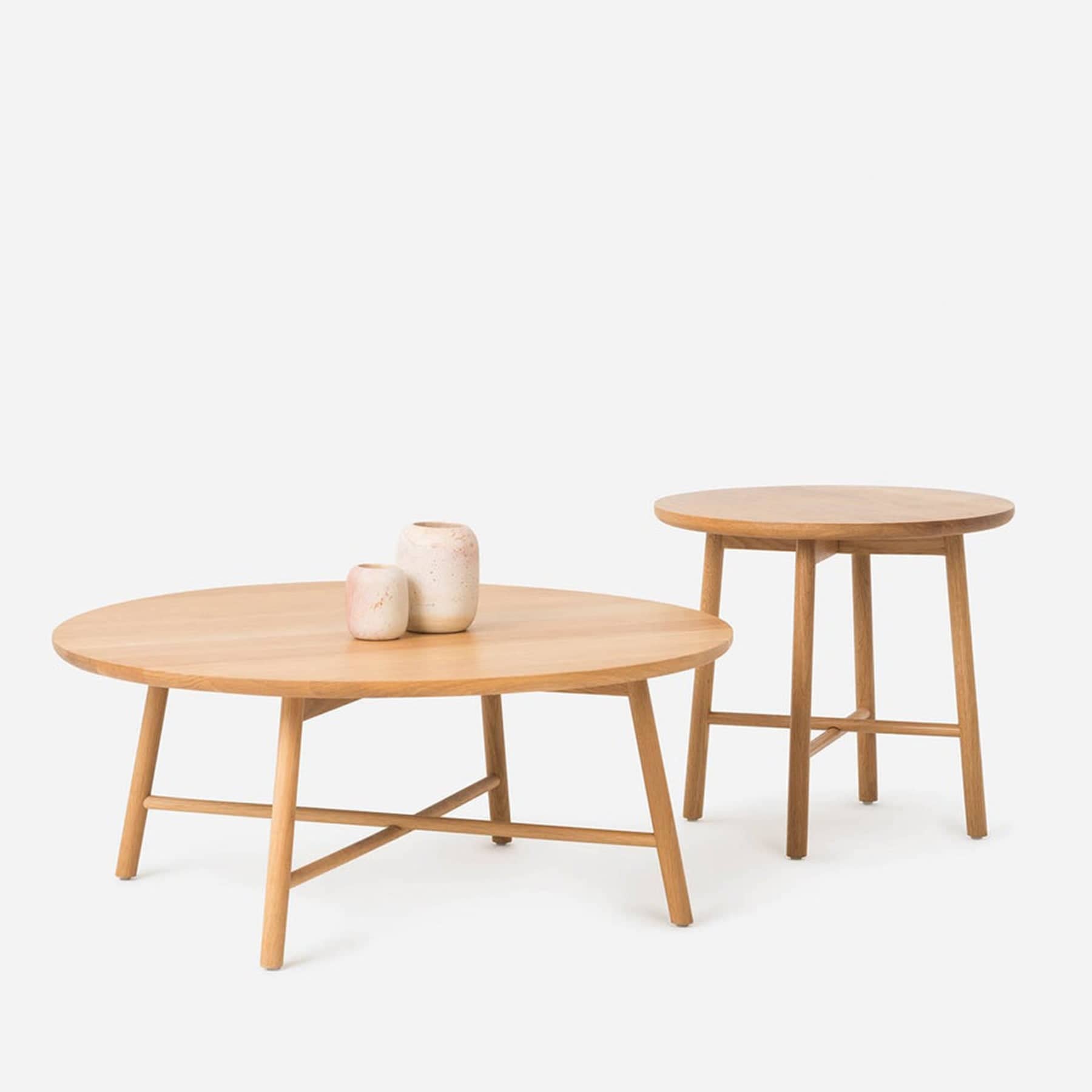 Radial Round Coffee Table - Oak