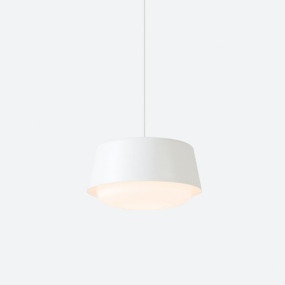 Ellipse Short White Pendant - Large