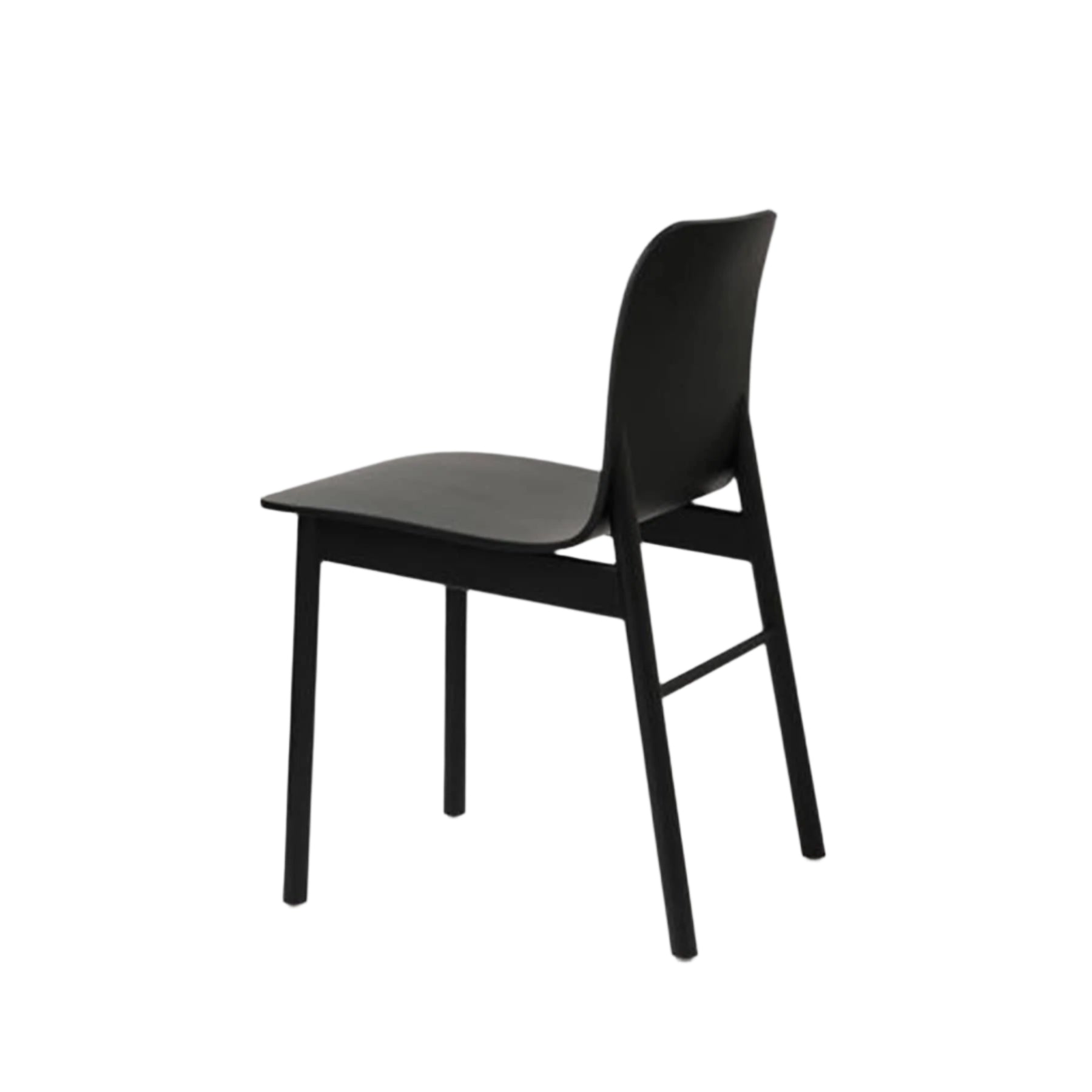 Aspen Chair w/Wooden Legs - Black