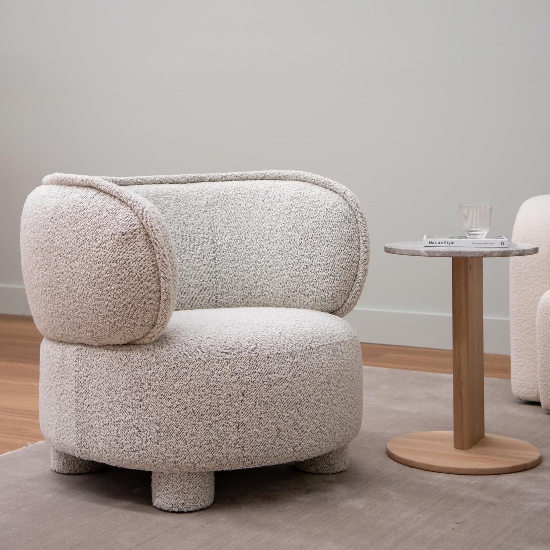 Ding Lounge Chair - Maya Grey Boucle