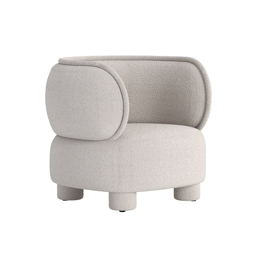 Ding Lounge Chair - Maya Cream Boucle