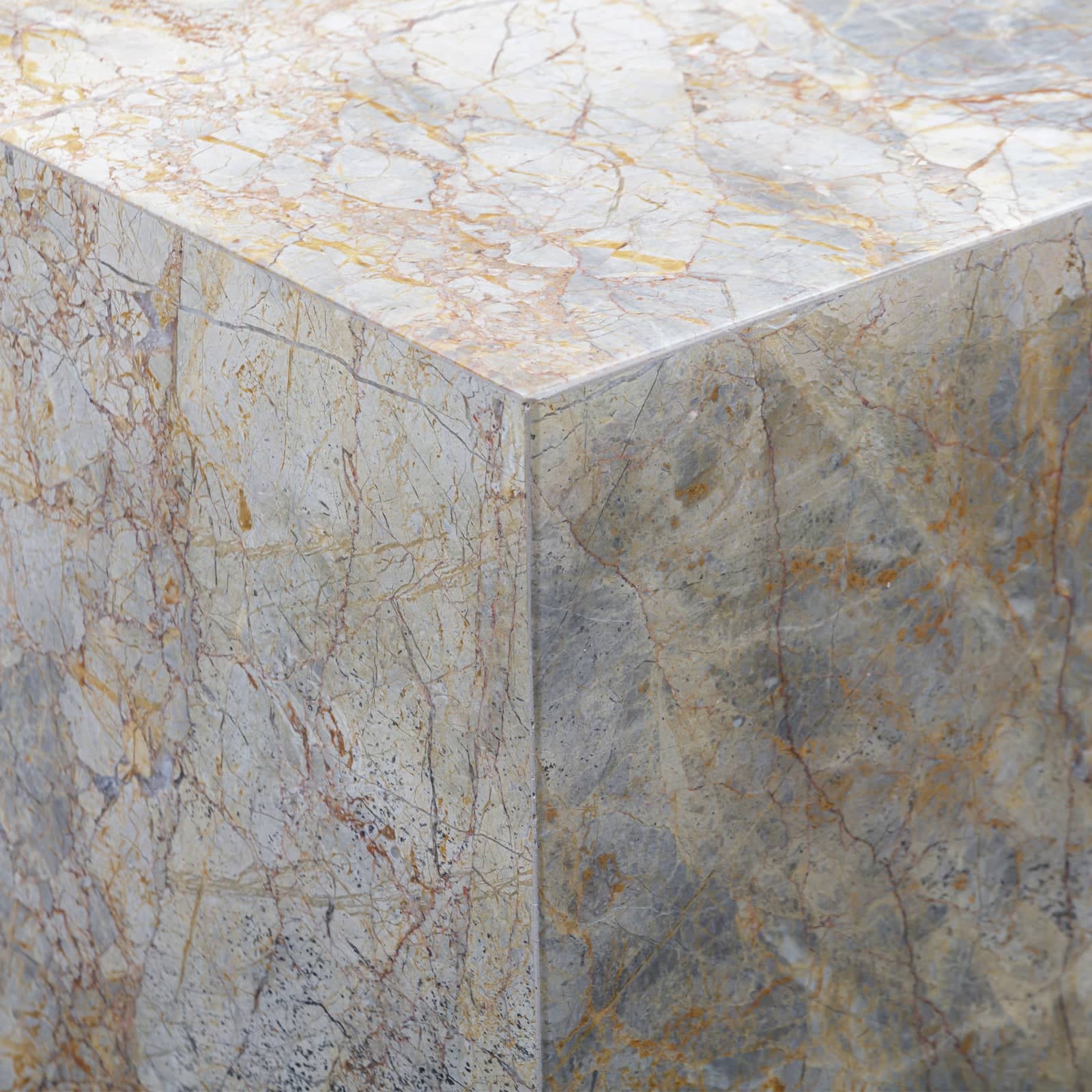 Stage Marble Side Table Tall - Earth Marble
