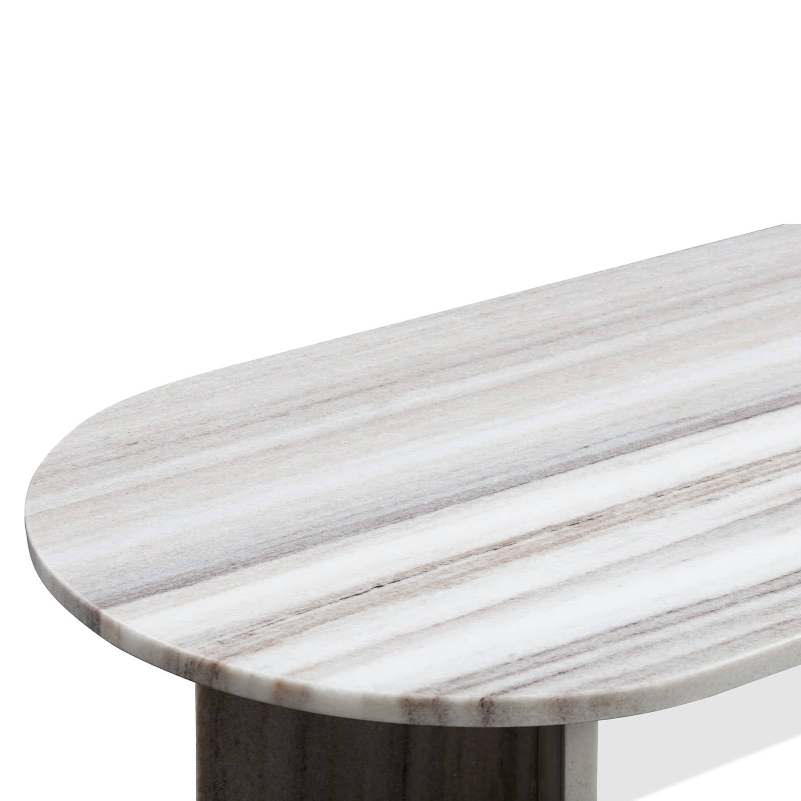Edge Oval Coffee Table - Sand Granite