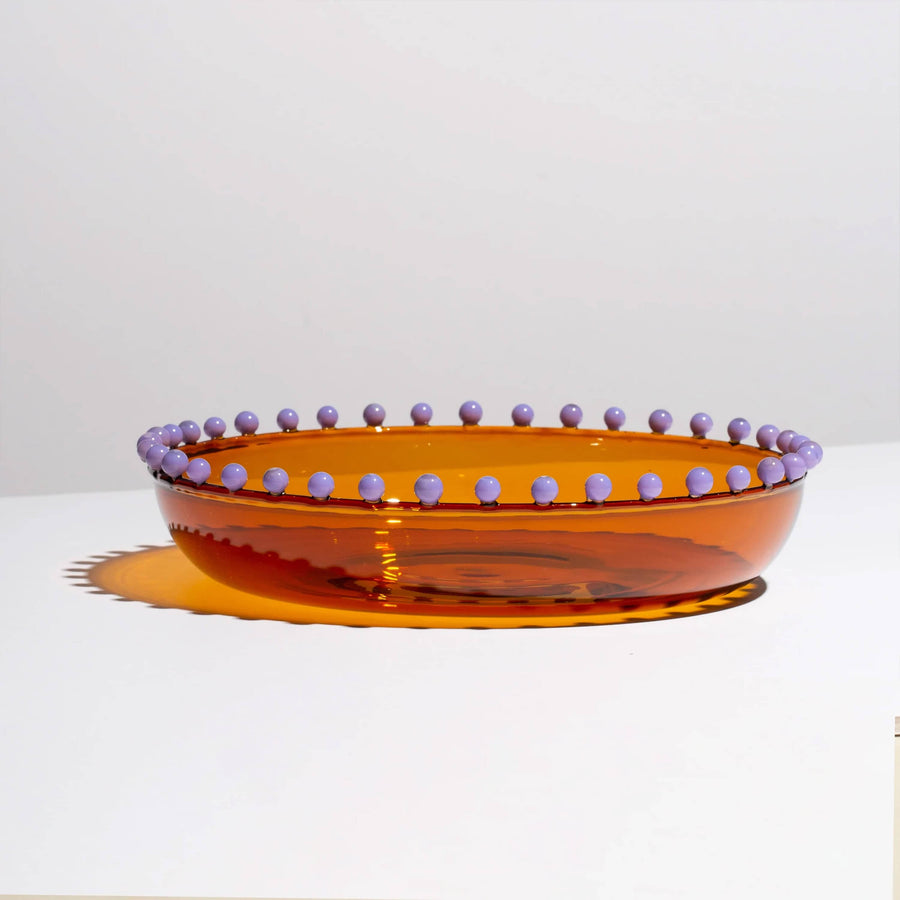 Pearl Serving Platter - Amber/Lilac