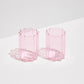 Wave Glass Set Of 2 - Pink