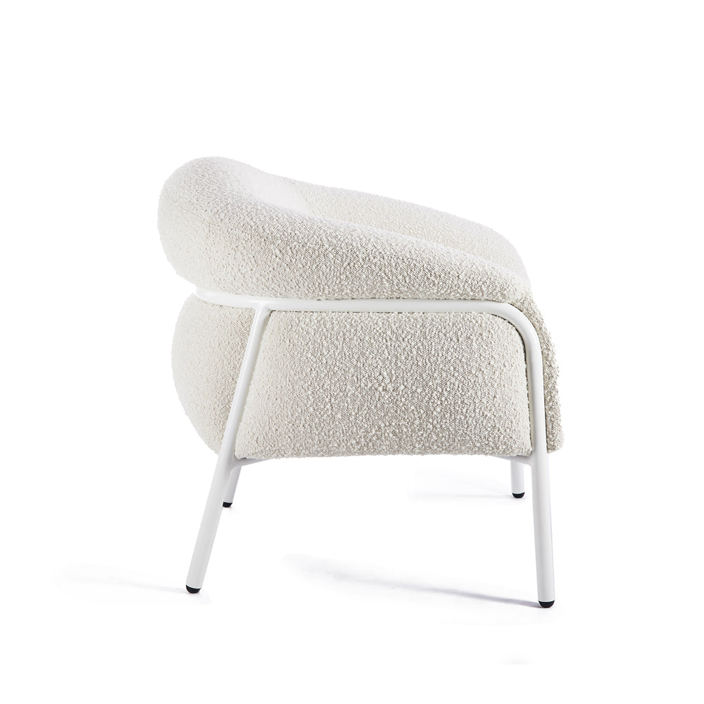 Belly Armchair - Maya Cream Boucle