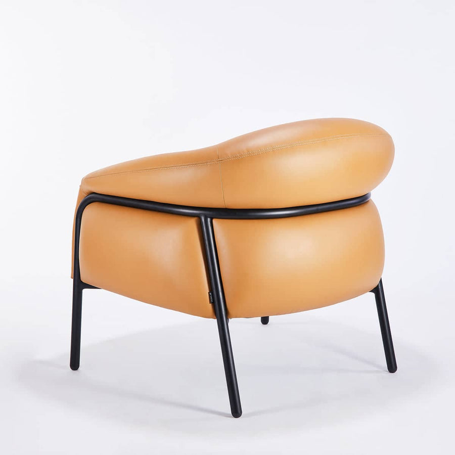 Belly Armchair - Tan PU Leather