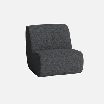 Bread Lounge Chair - Maya Charcoal Boucle