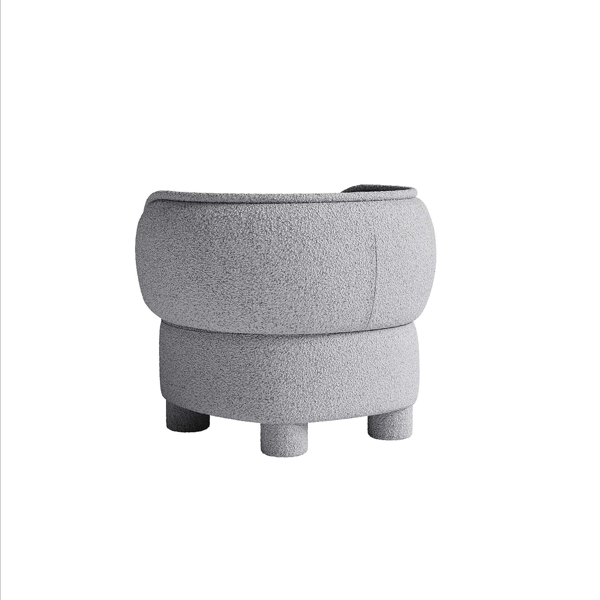 Ding Lounge Chair - Maya Grey Boucle