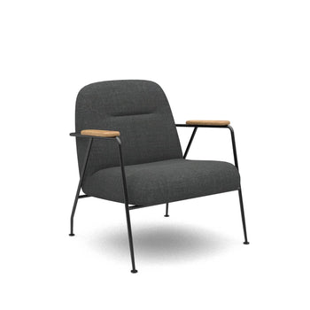 Puffy Lounge Chair With Arm - Sunday 74 Charcoal