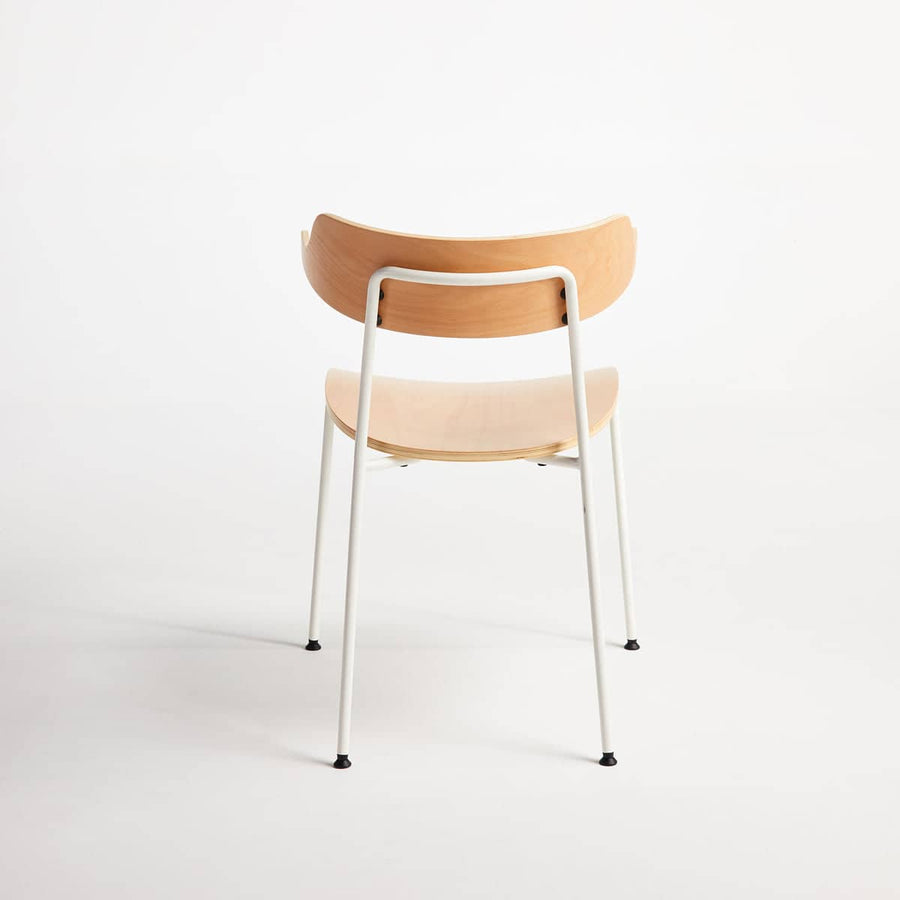 Mou Dining Chair - Beech / White