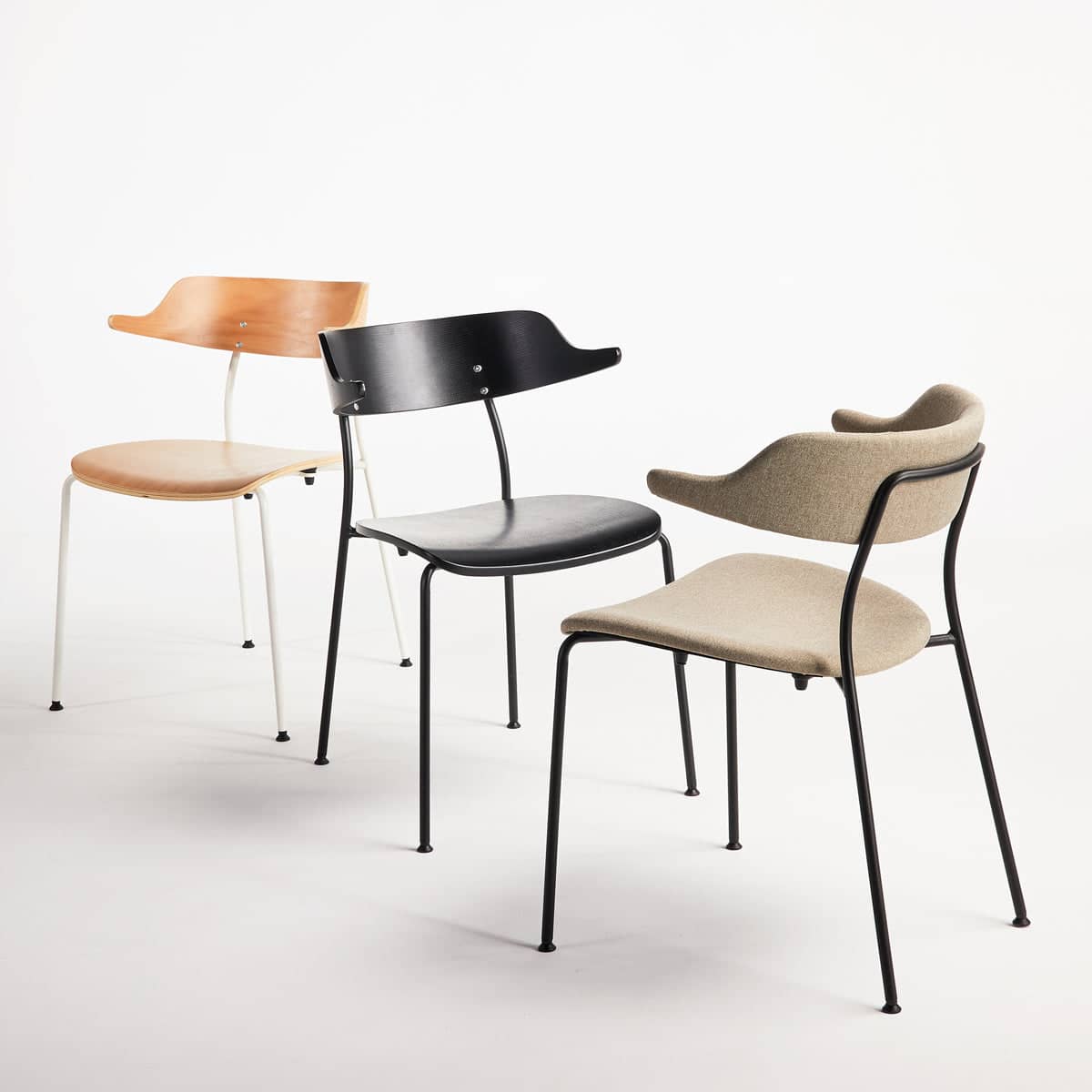 Mou Dining Chair - Beige / Black