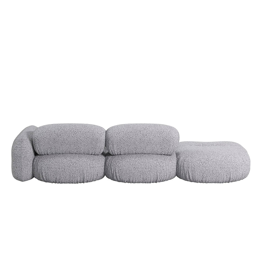 Ondo LHF Open Chaise Sofa - Maya Grey Boucle