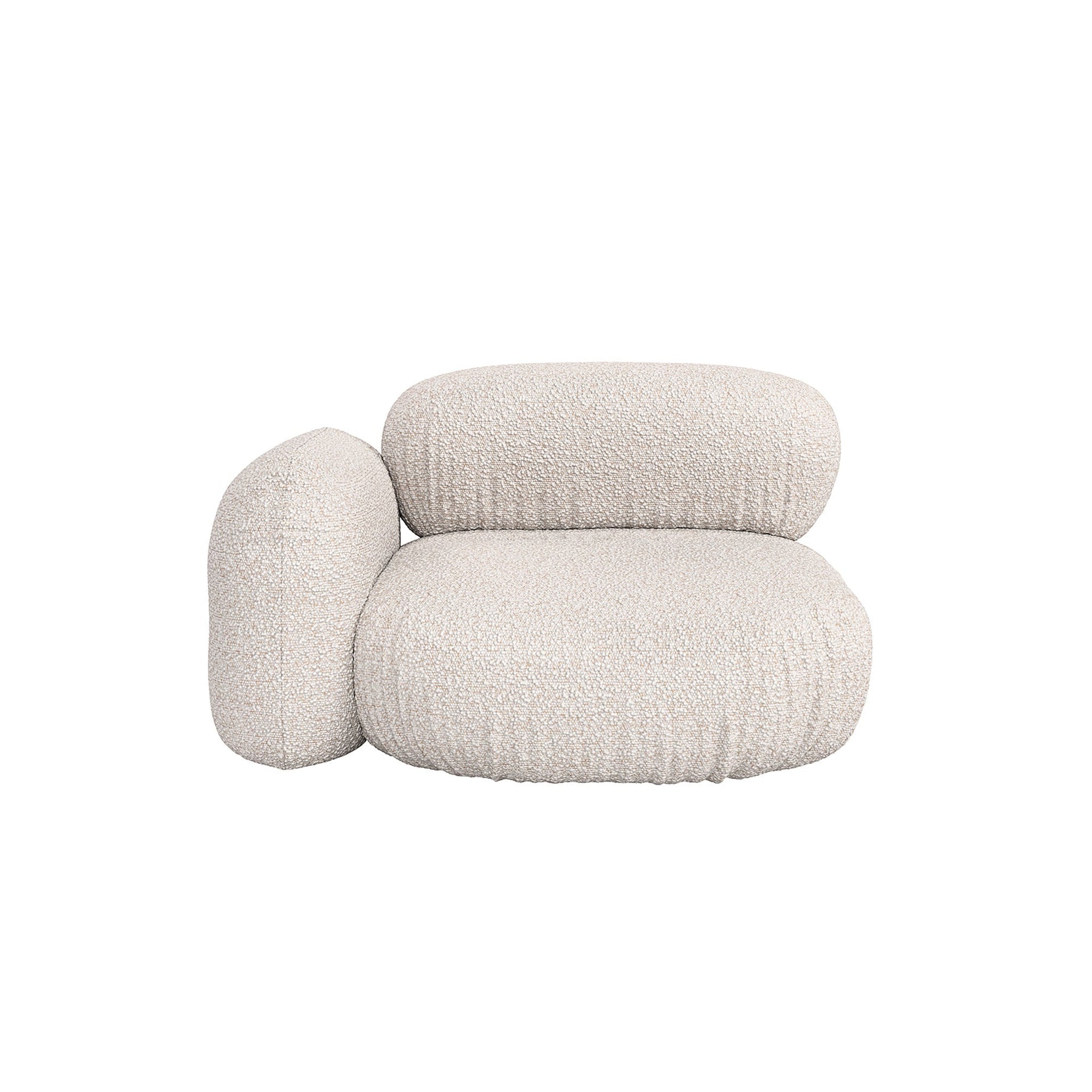 Ondo Left Hand Corner Module - Maya Cream Boucle