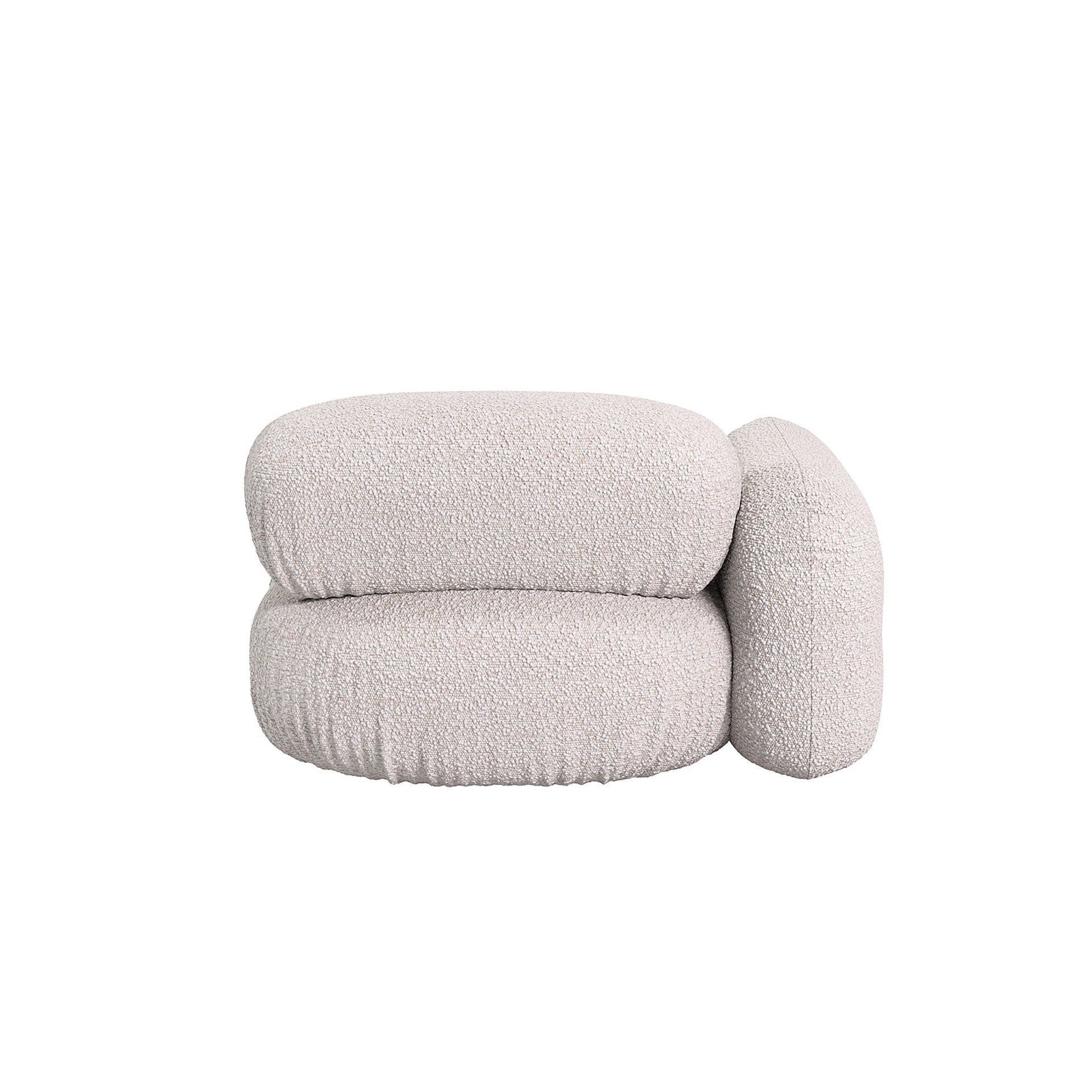 Ondo Left Hand Corner Module - Maya Cream Boucle