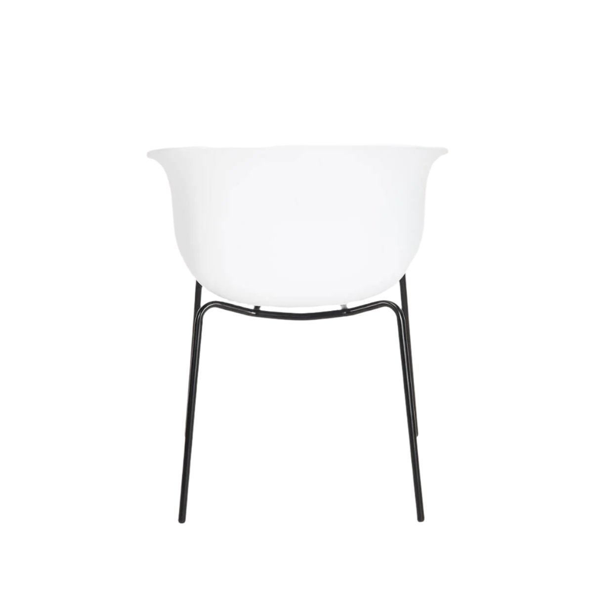 Queen Dining Chair - White / Black