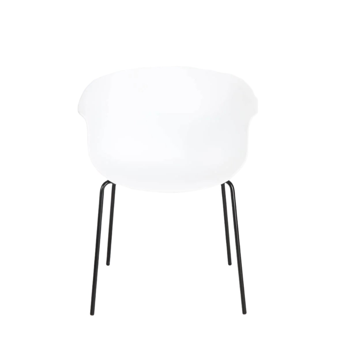 Queen Dining Chair - White / Black