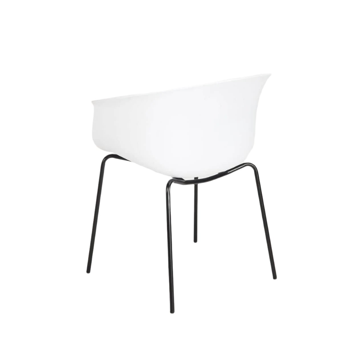Queen Dining Chair - White / Black
