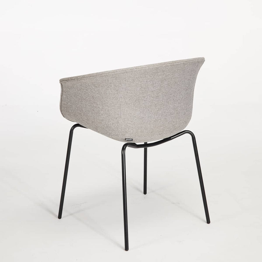 Queen Dining Chair - Grey / Black
