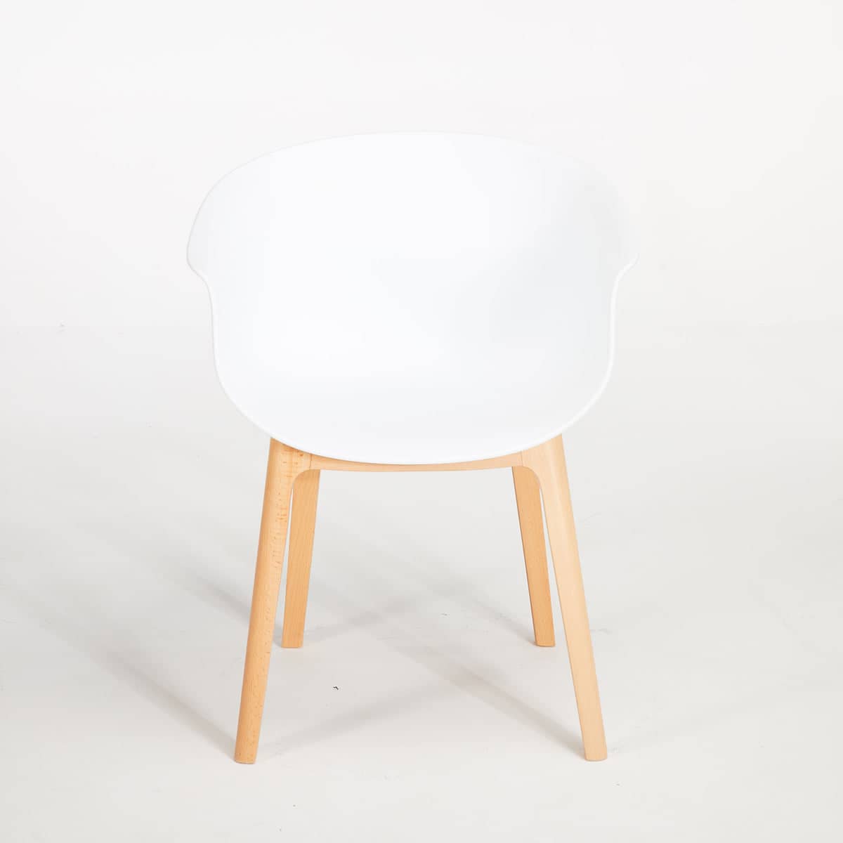 Queen Dining Chair - White / Beech