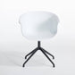 Queen Dining Chair With 4 Way Leg - White / Black