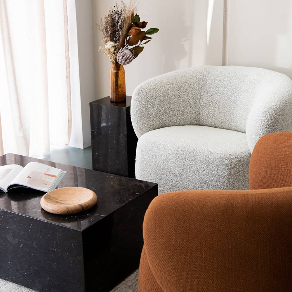 Swell Armchair - Maya Grey Boucle