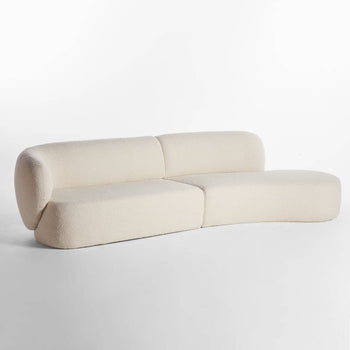 Swell Right Hand Chaise Sofa - Maya Cream Boucle