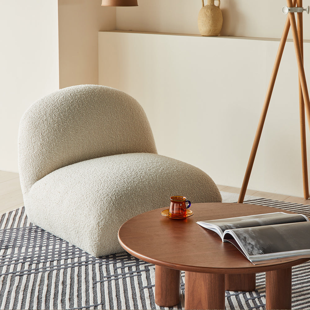 Tangyuan Lounge Chair - Maya Cream Boucle
