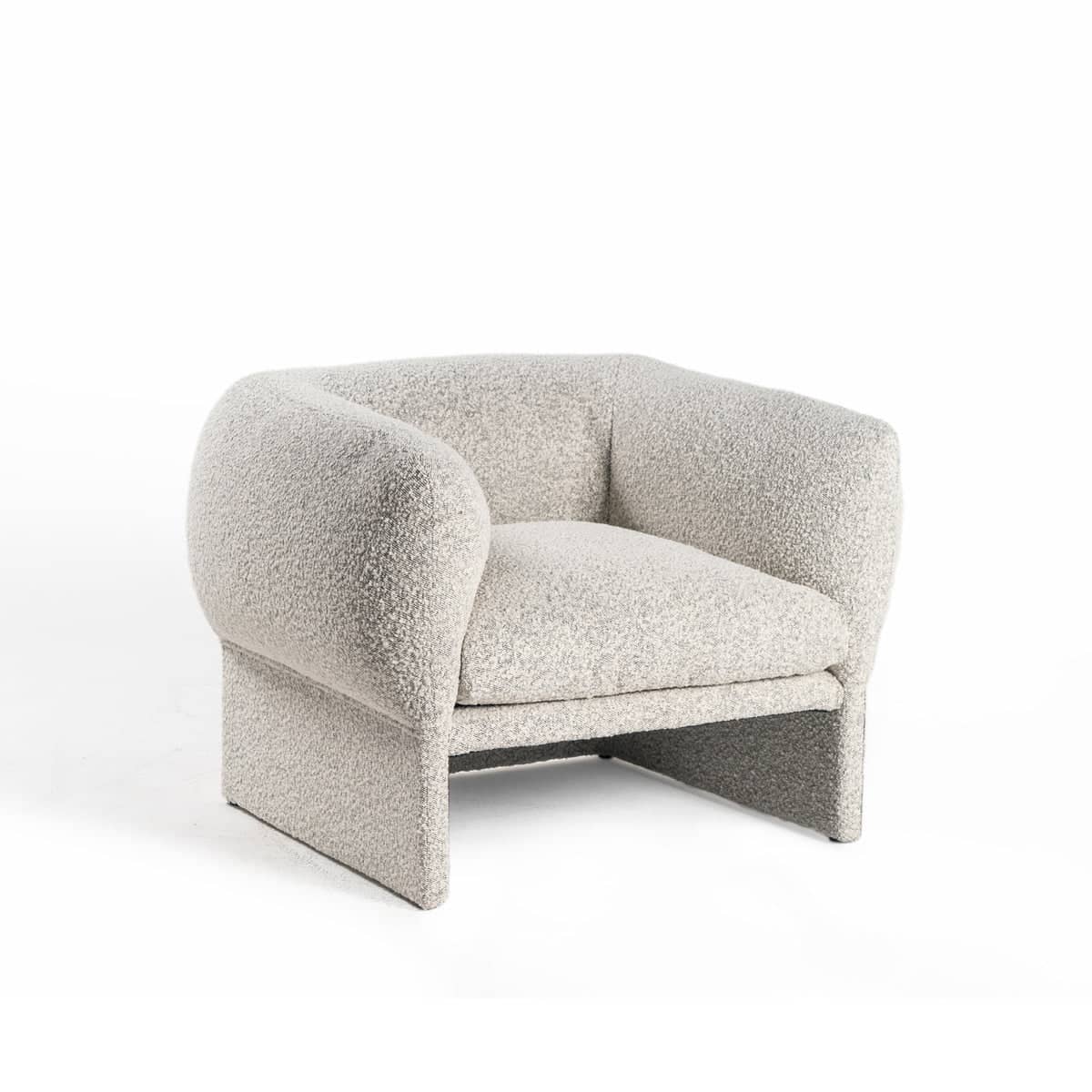 Tulip Lounge Chair - Maya Grey Boucle