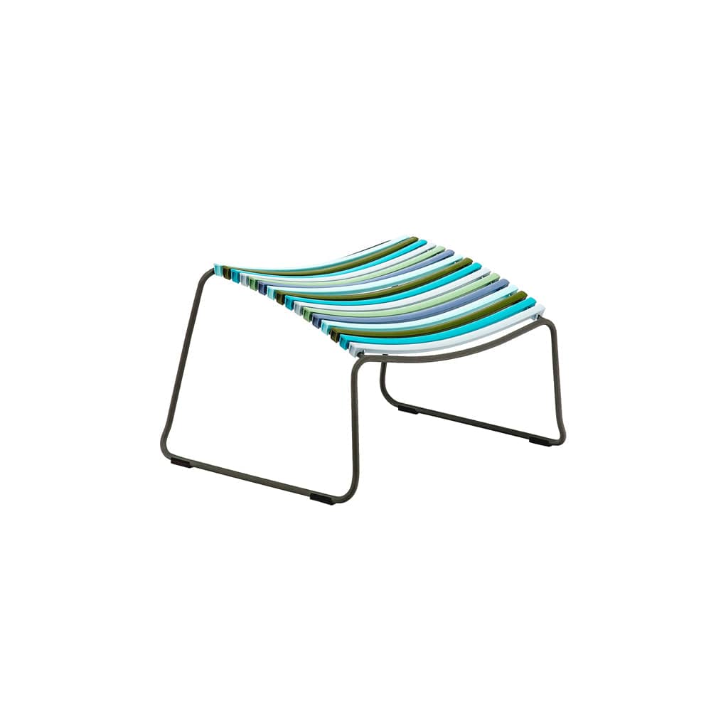 Click Outdoor Footrest - Multi-colour Blue Stripe