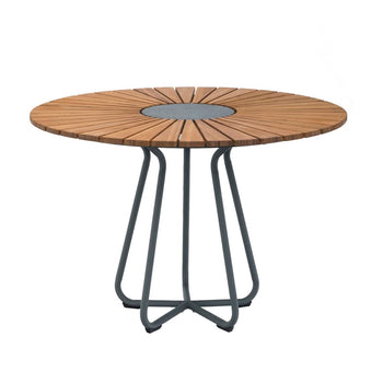 Circle Outdoor Dining Table 110cm - Bamboo/Grey