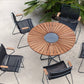 Circle Outdoor Dining Table 150cm - Bamboo/Grey