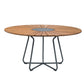 Circle Outdoor Dining Table 150cm - Bamboo/Grey