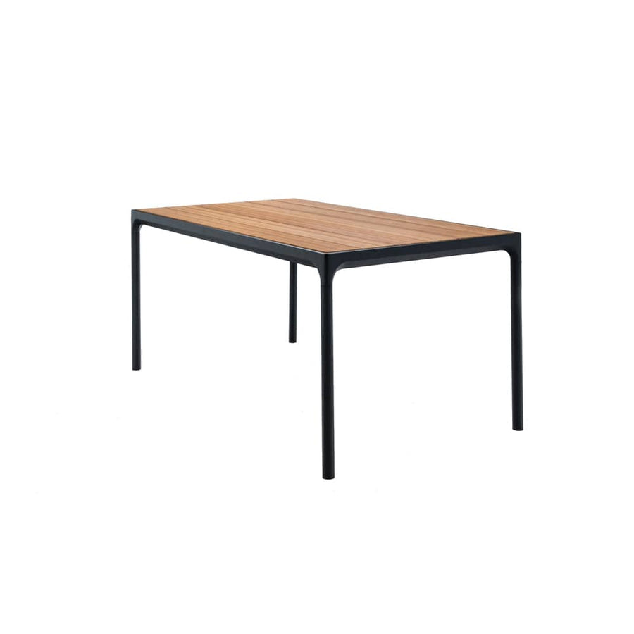 Four Outdoor Dining Table 160cm - Bamboo/Black