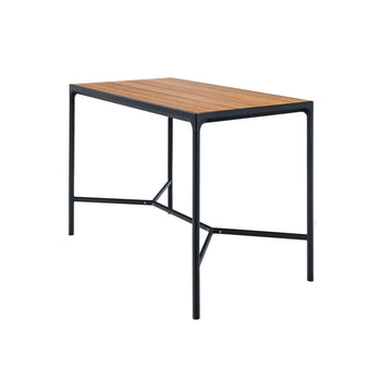 Four Outdoor Bar Table 160cm - Bamboo/Black