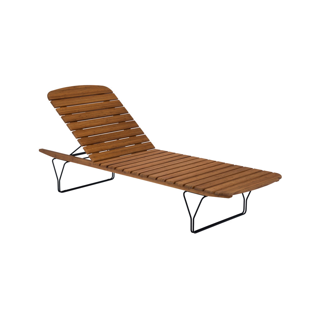 Molo Outdoor Sun Lounge - Bamboo/Black