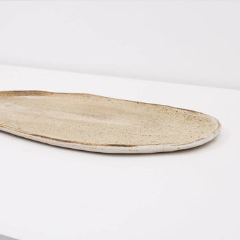 Sage Long Oval Plate - Rust