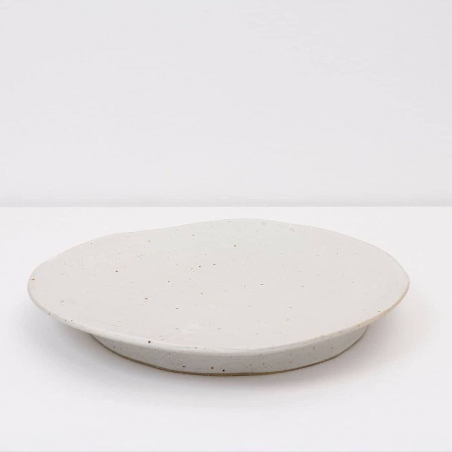 Sage Large Footed Platter - Fawn