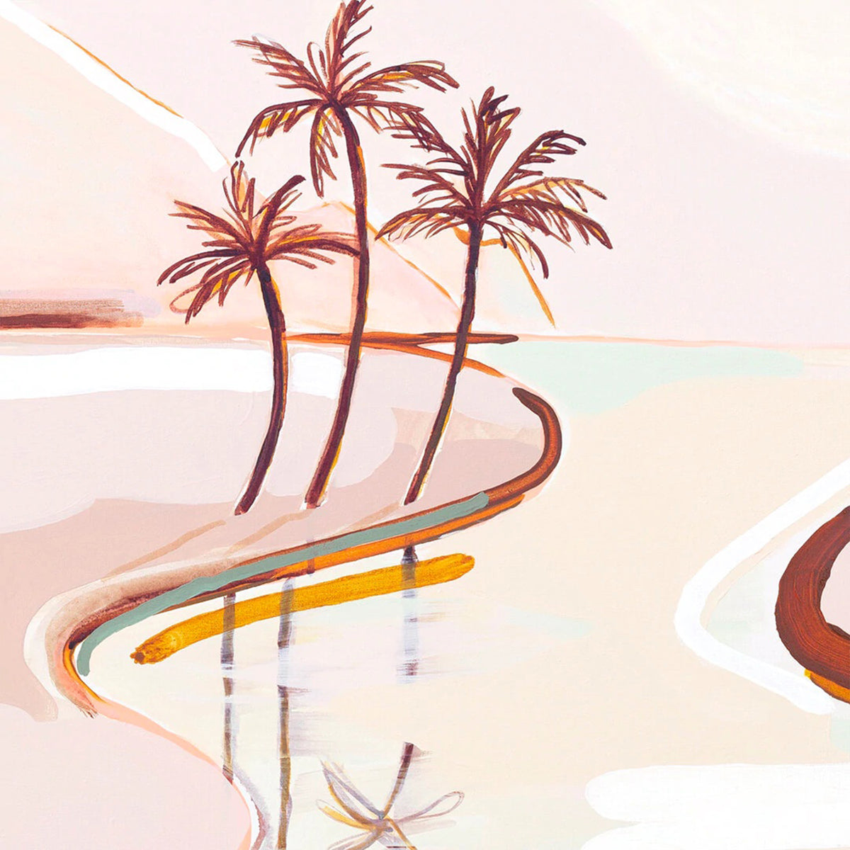 River Of Light Canvas Print 80Cm x 80Cm