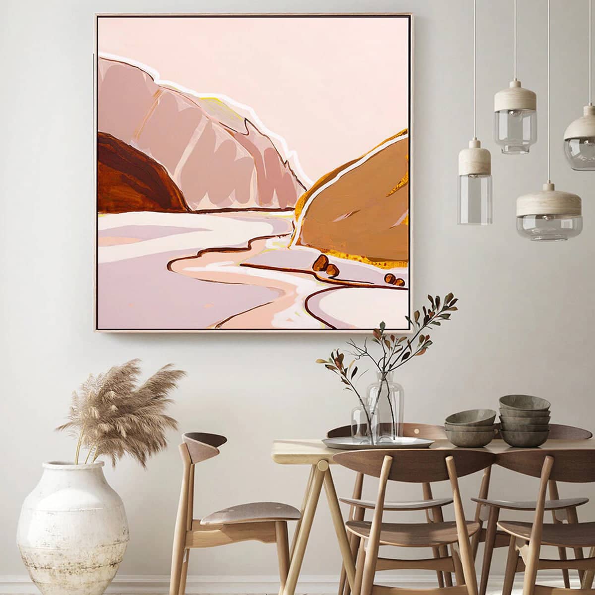 The Heart Of It All Canvas Print 140Cm X 140Cm White Frame