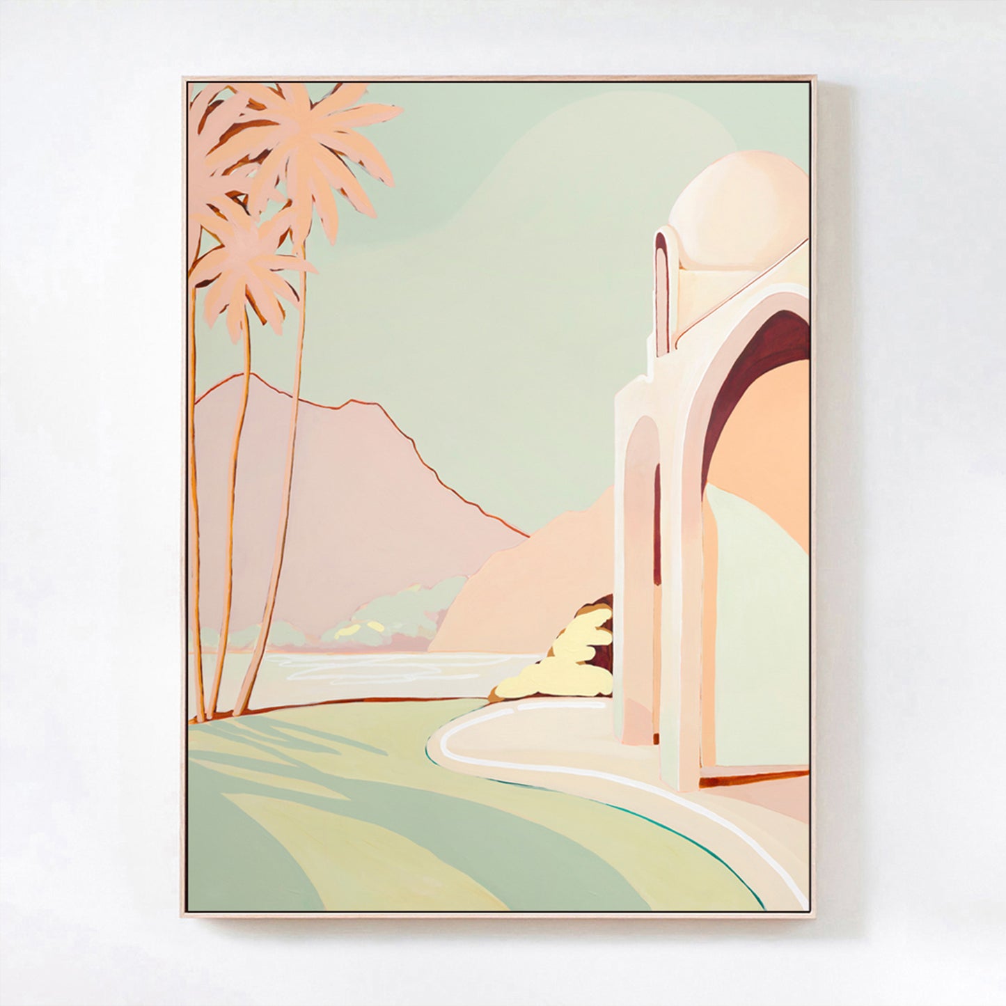 Temple of the Heart Canvas Print 100cm x 133cm White Frame