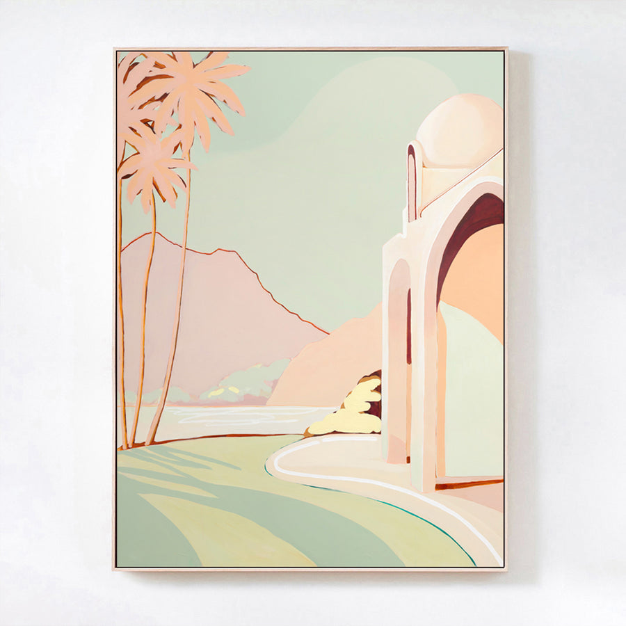 Temple of the Heart Canvas Print 90cm x 120cm White Frame